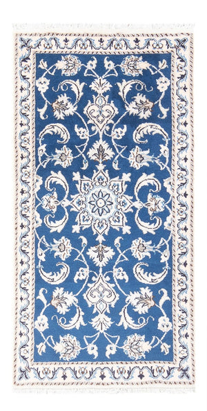 Tapis persan - Nain - 135 x 70 cm - bleu