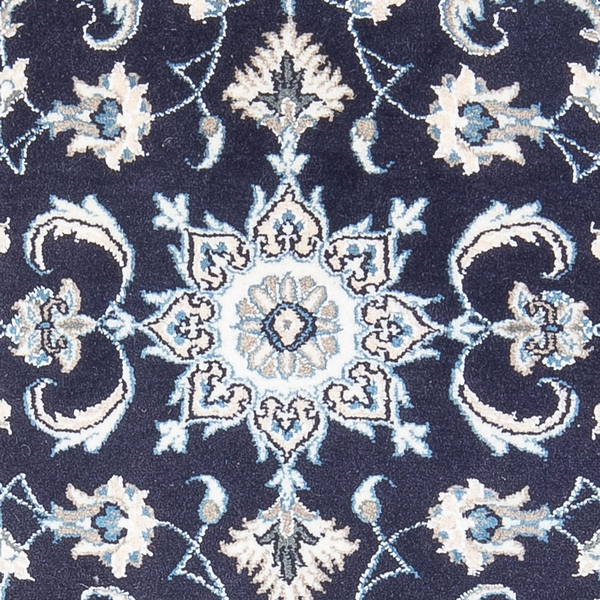 Tapis persan - Nain - 140 x 70 cm - bleu foncé