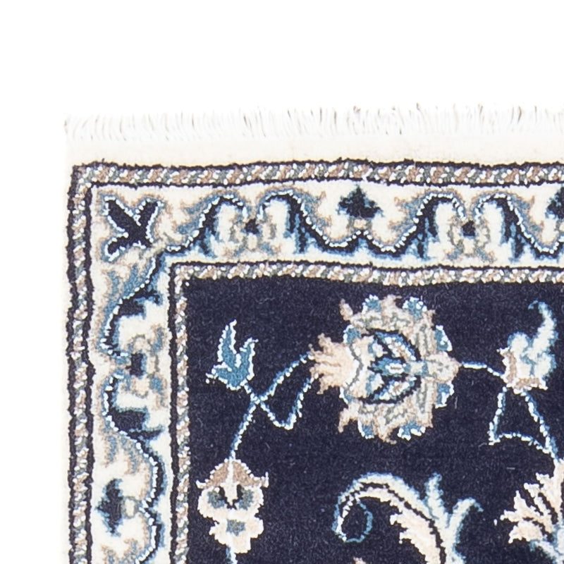 Tapis persan - Nain - 140 x 70 cm - bleu foncé