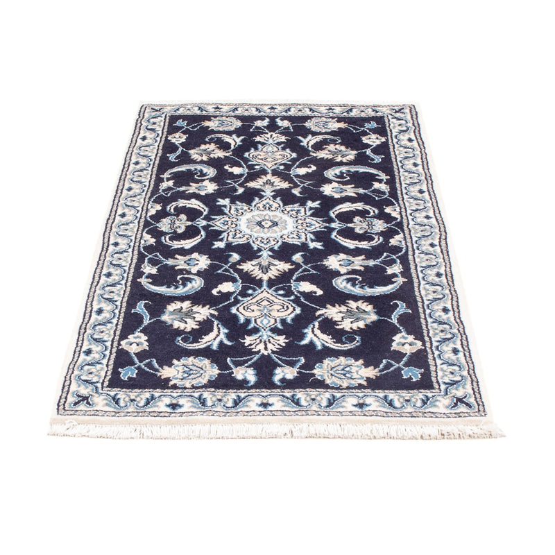 Tapis persan - Nain - 140 x 70 cm - bleu foncé