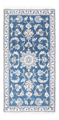 Tapis persan - Nain - 142 x 70 cm - bleu