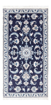 Tapis persan - Nain - 141 x 70 cm - bleu foncé