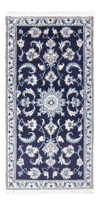 Tapis persan - Nain - 141 x 70 cm - bleu foncé