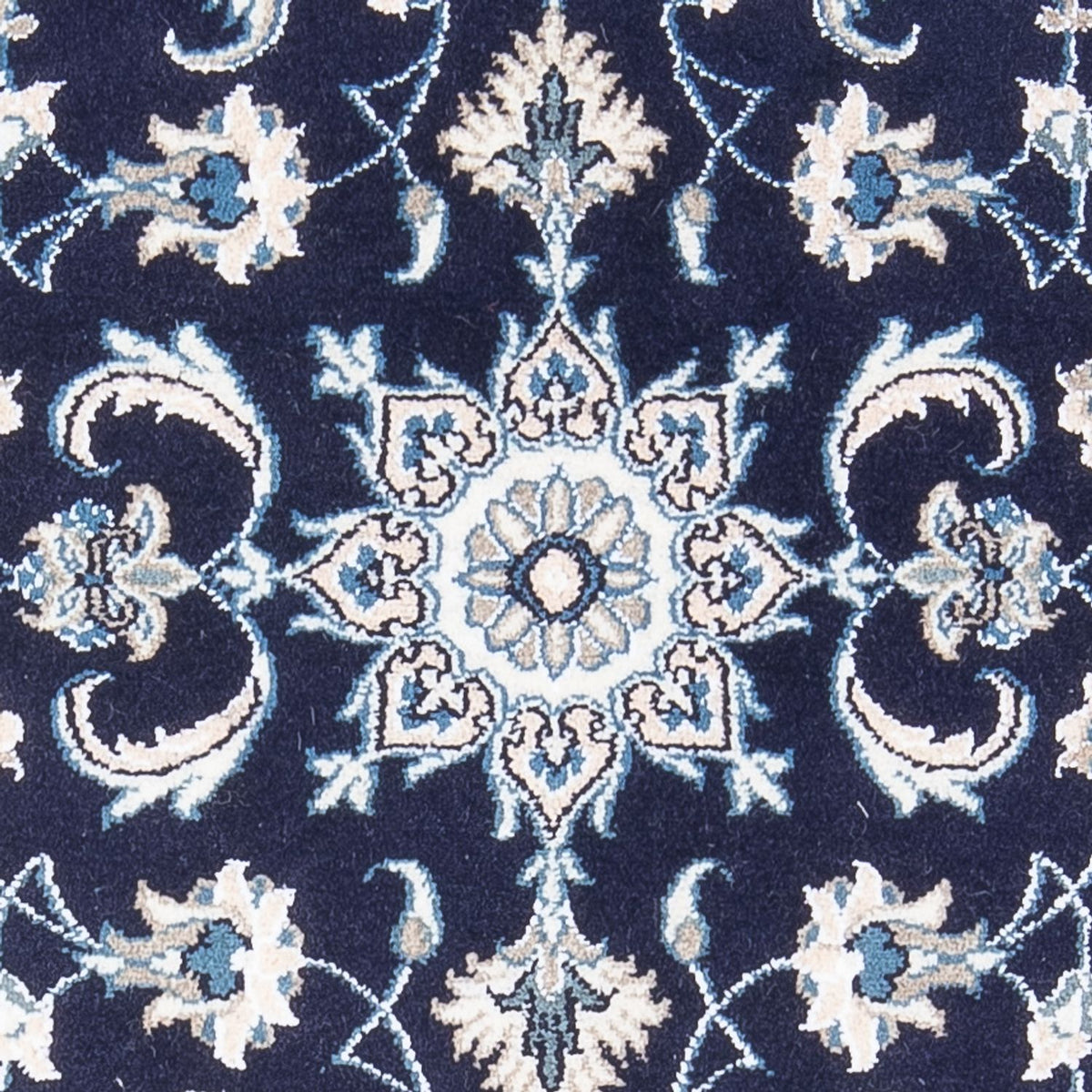 Tapis persan - Nain - 141 x 70 cm - bleu foncé