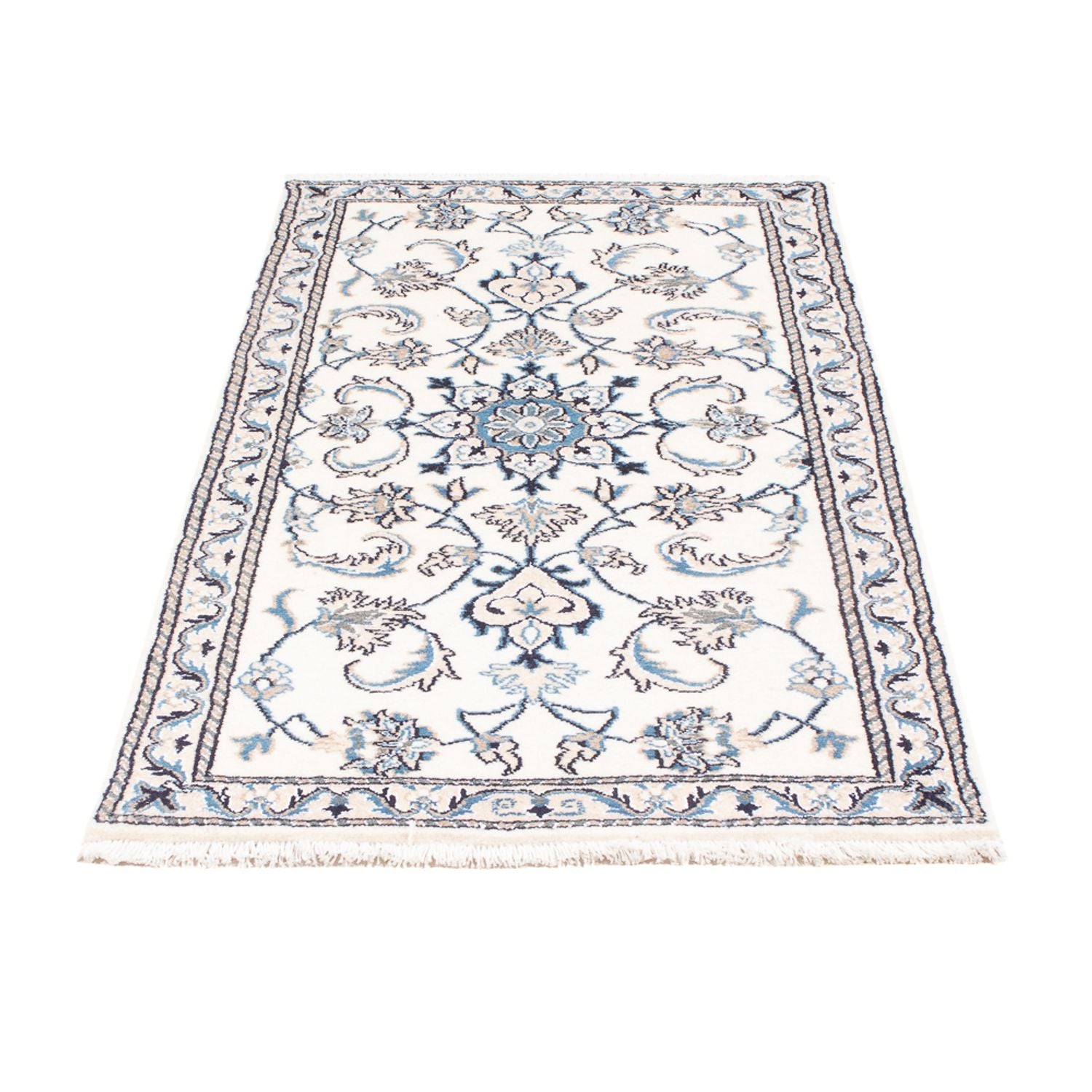 Tapis persan - Nain - 137 x 89 cm - crème