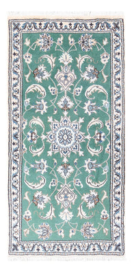 Tapis persan - Nain - 141 x 68 cm - vert