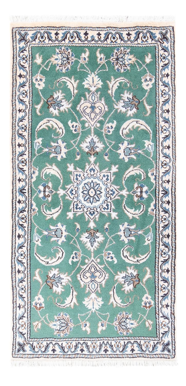 Tapis persan - Nain - 141 x 68 cm - vert