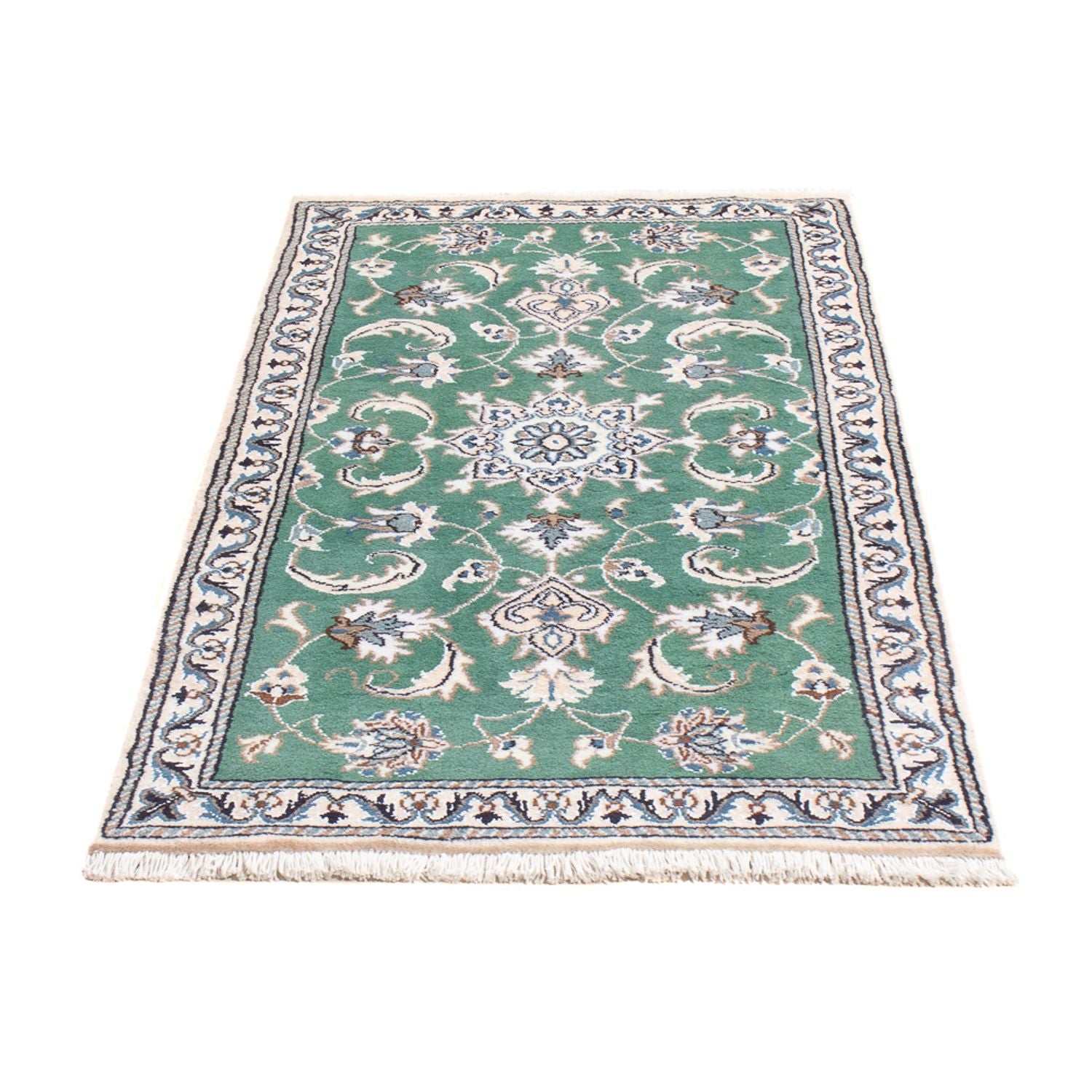 Tapis persan - Nain - 141 x 68 cm - vert