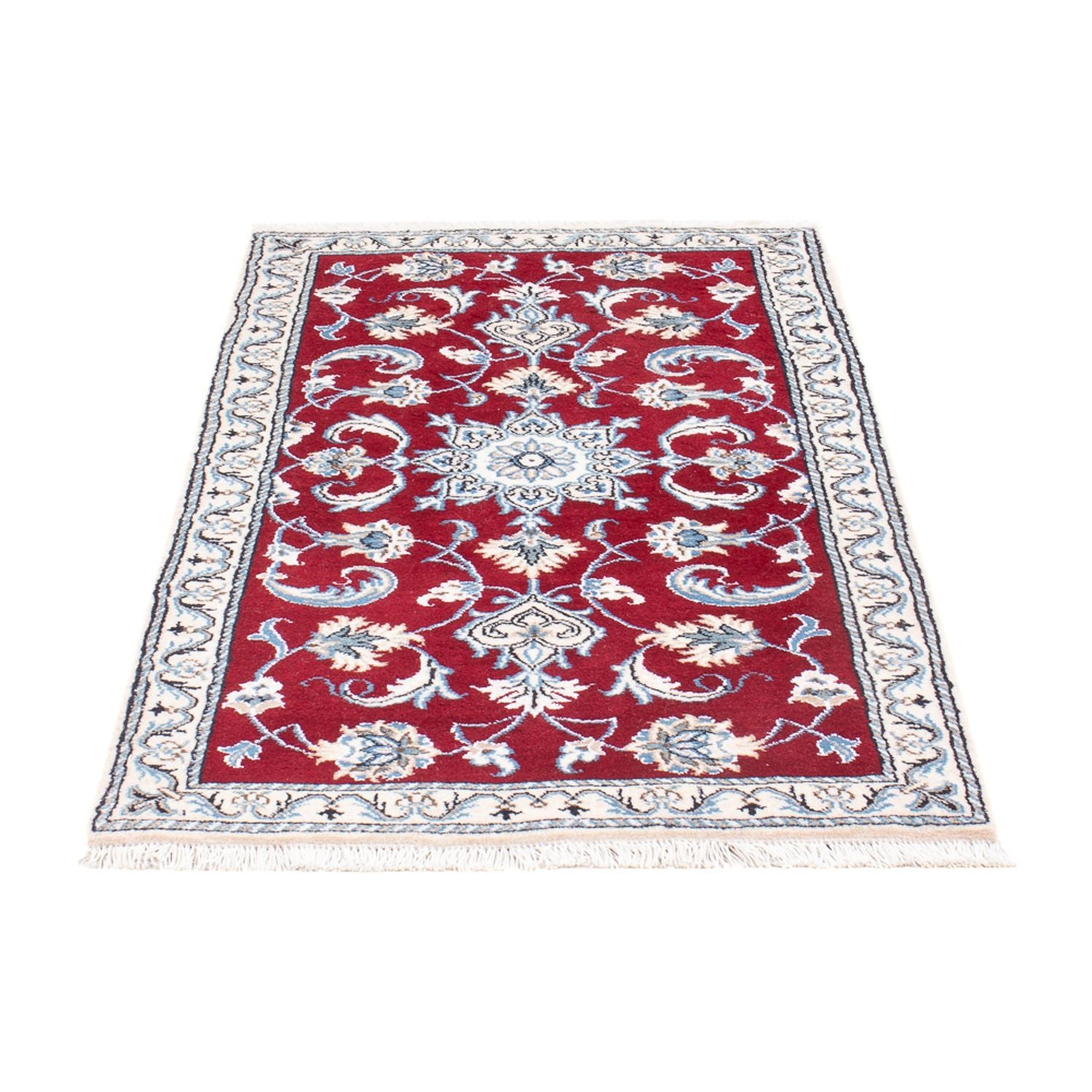 Tapis persan - Nain - 141 x 72 cm - rouge
