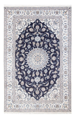 Tapis persan - Nain - 301 x 197 cm - bleu foncé