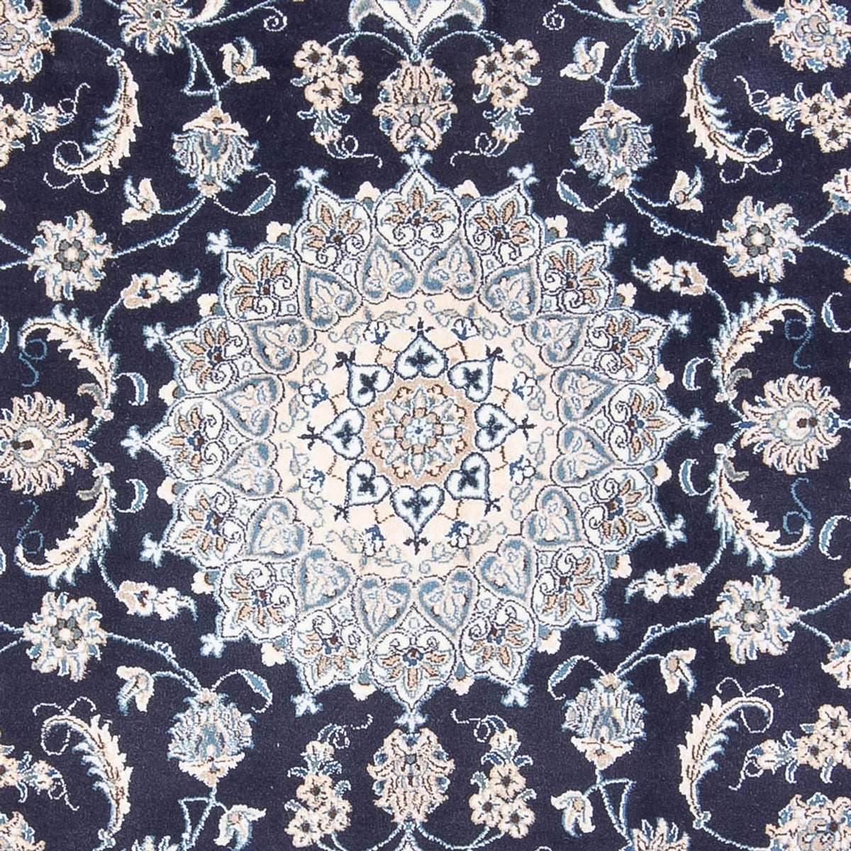 Tapis persan - Nain - 301 x 197 cm - bleu foncé