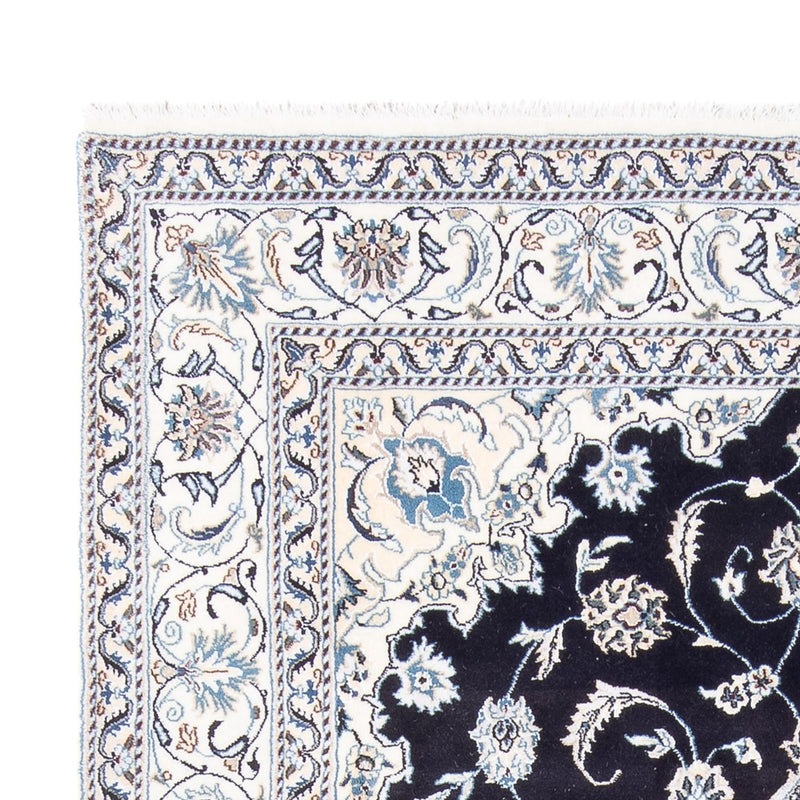 Tapis persan - Nain - 297 x 198 cm - bleu foncé