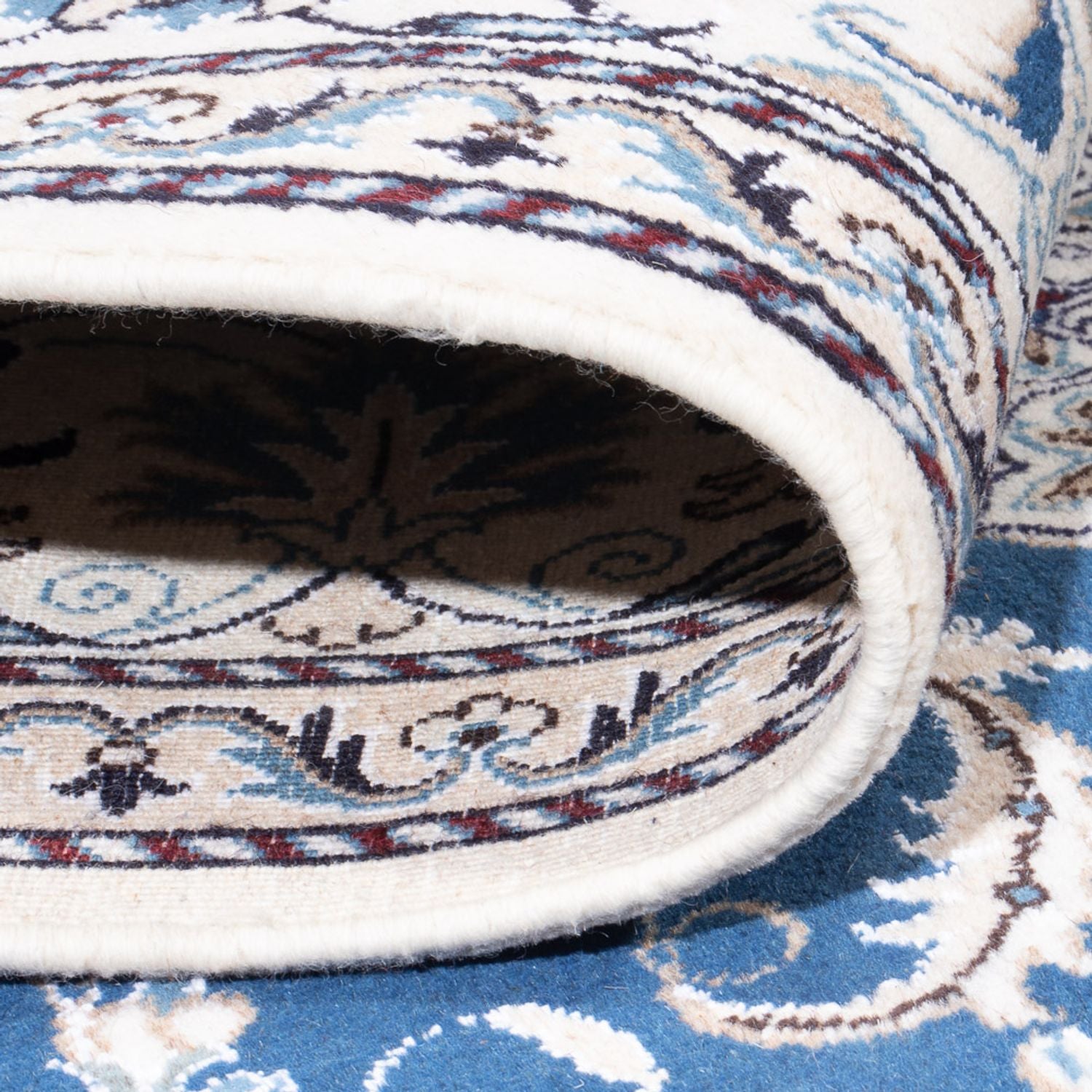 Tapis persan - Nain - 302 x 196 cm - bleu