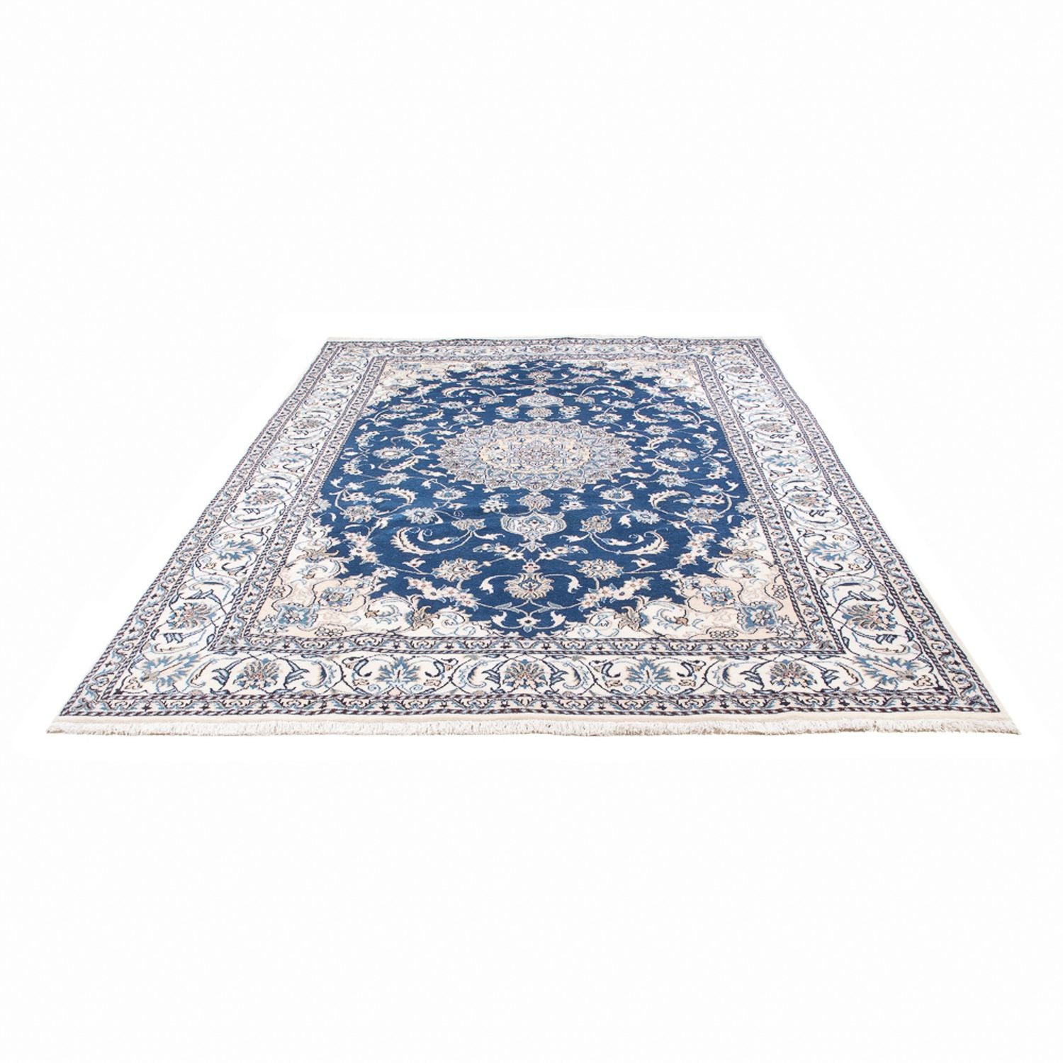 Tapis persan - Nain - 302 x 196 cm - bleu