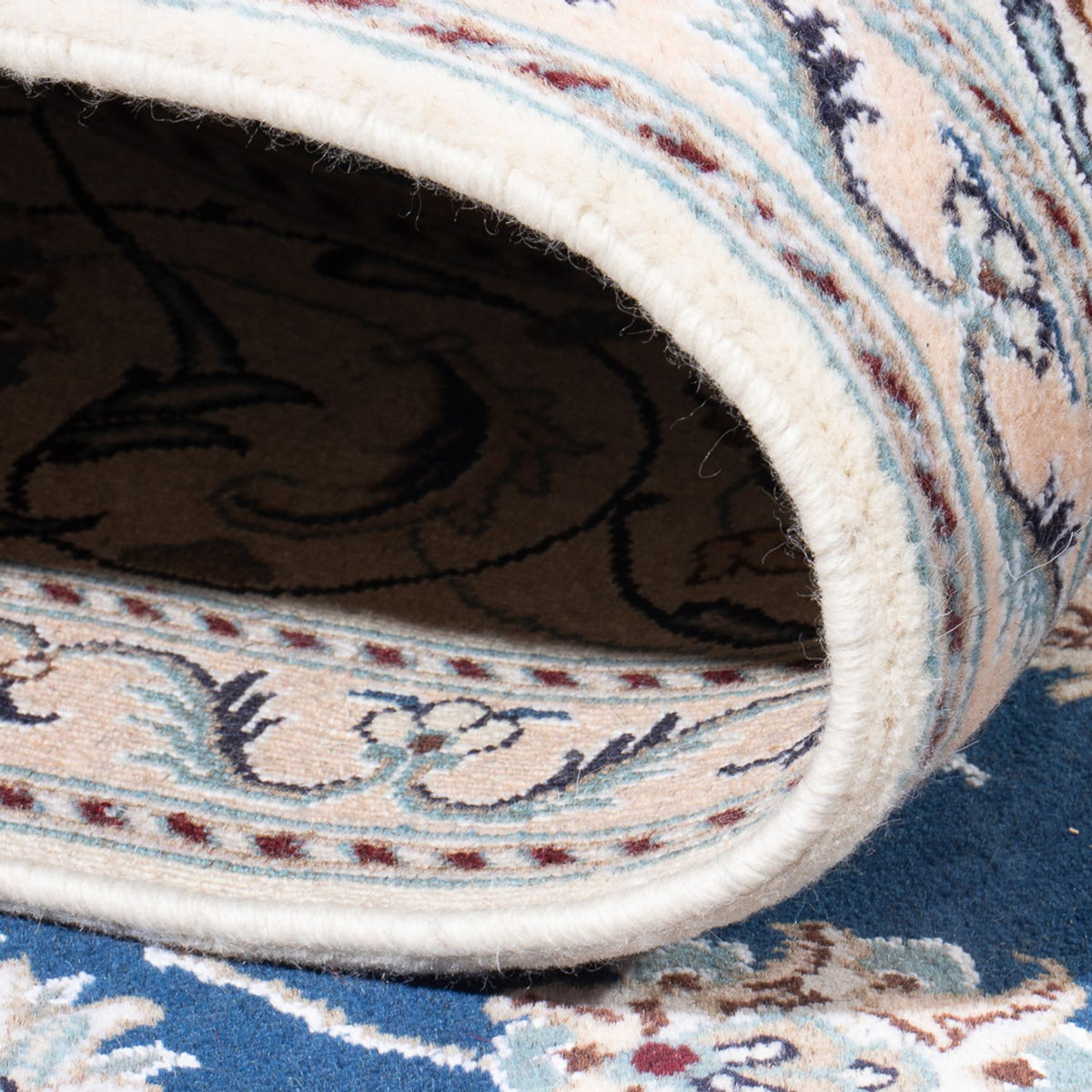 Tapis persan - Nain - 302 x 195 cm - bleu