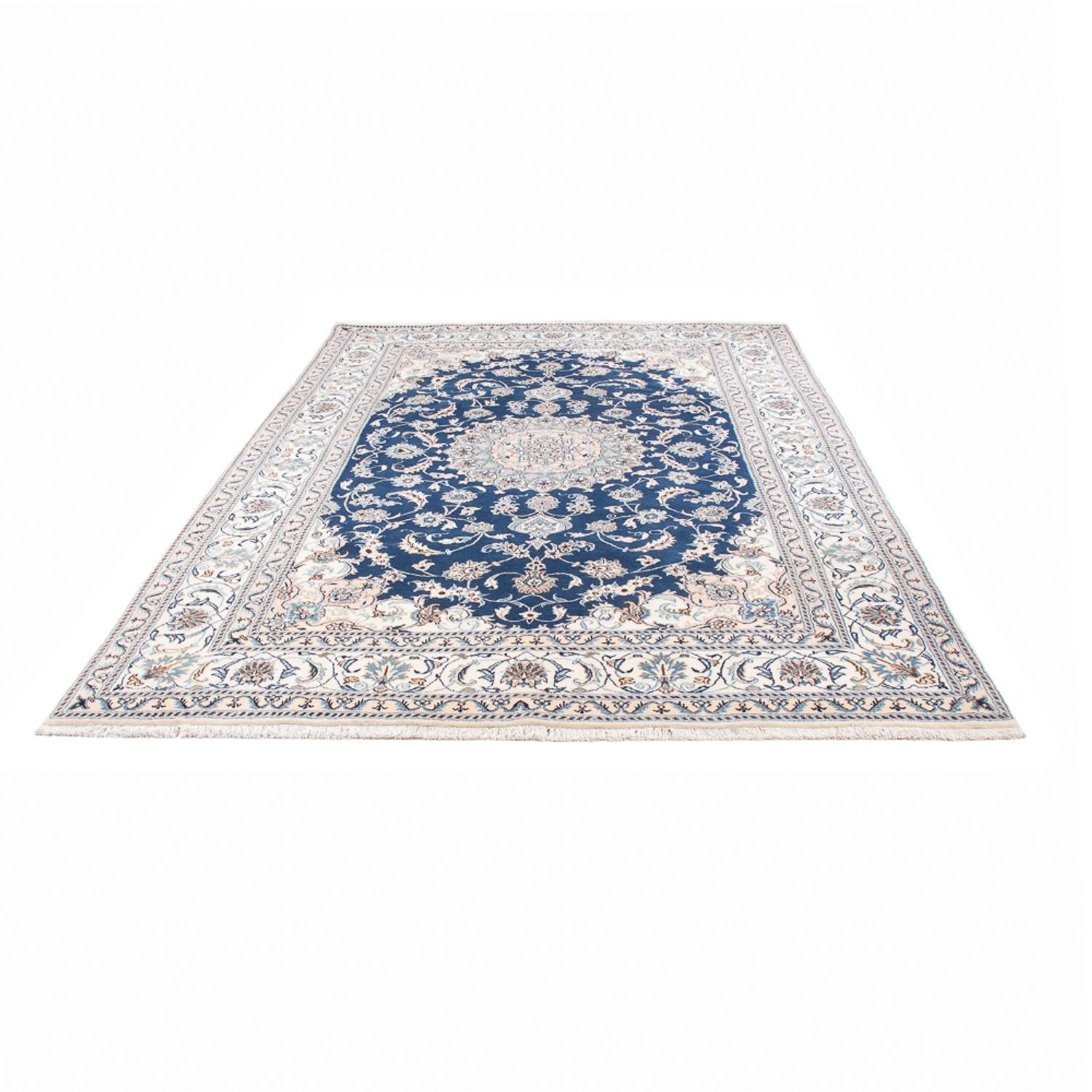 Tapis persan - Nain - 302 x 195 cm - bleu