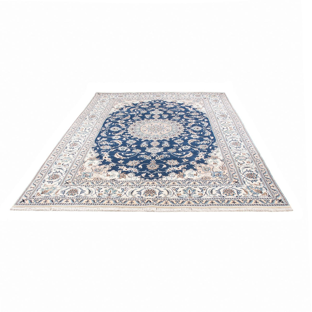 Tapis persan - Nain - 302 x 195 cm - bleu