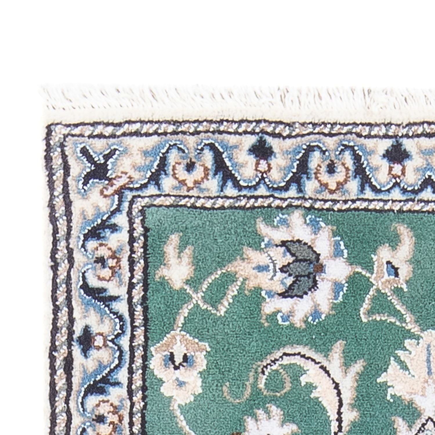 Tapis persan - Nain - 138 x 66 cm - vert