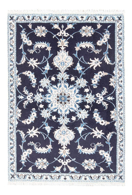 Tapis persan - Nain - 135 x 92 cm - bleu foncé