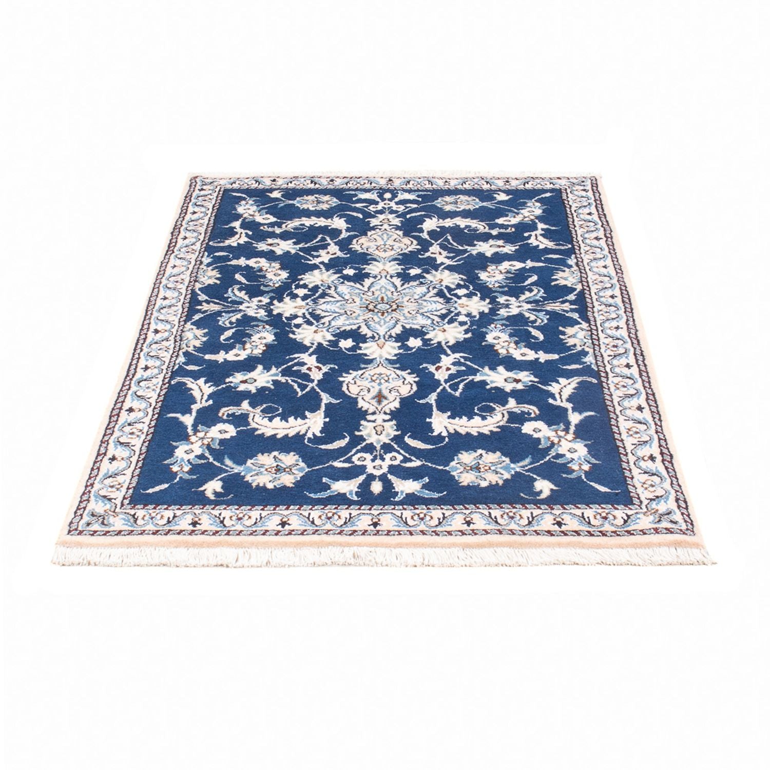 Tapis persan - Nain - 134 x 83 cm - bleu