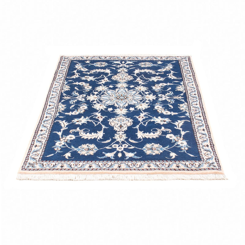 Tapis persan - Nain - 134 x 83 cm - bleu