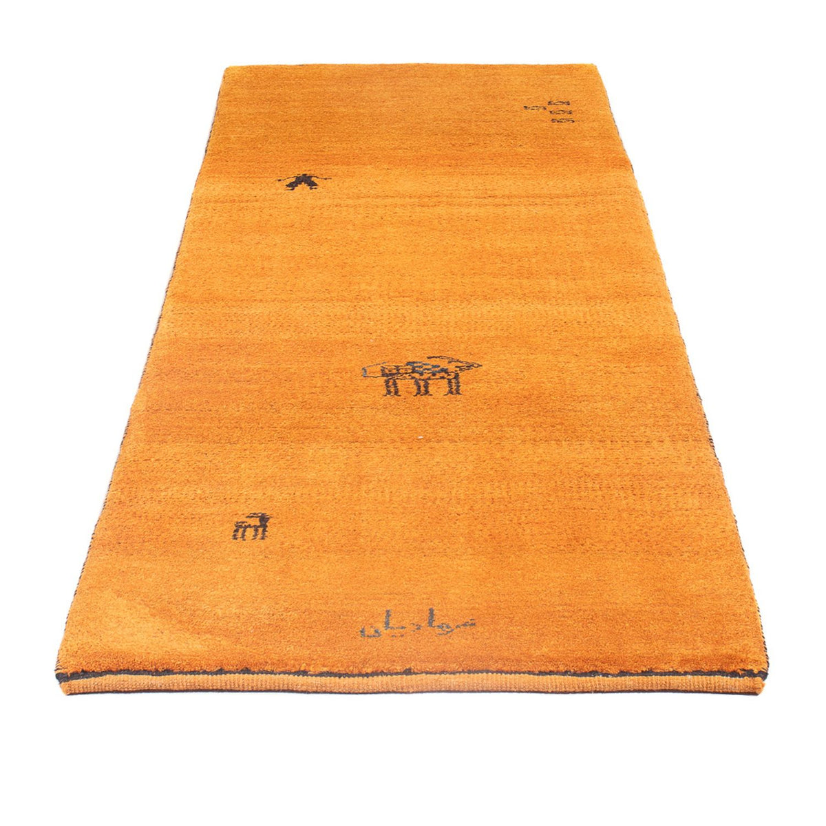 Tapis de couloir Tapis Gabbeh - Persan - 220 x 74 cm - orange