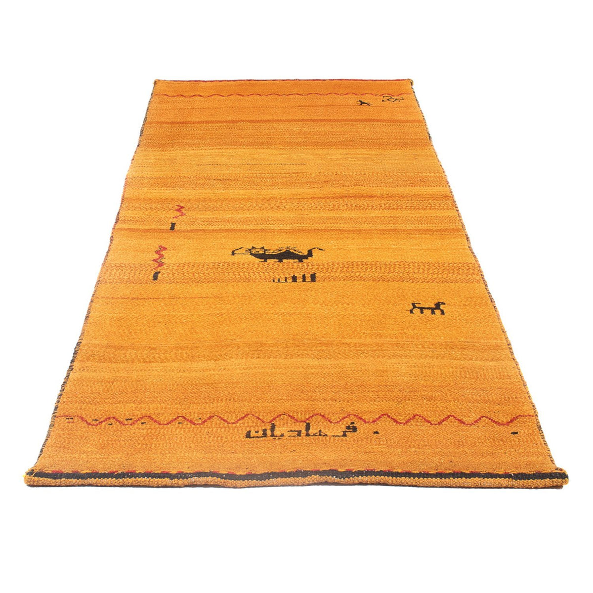 Tapis de couloir Tapis Gabbeh - Persan - 236 x 85 cm - orange
