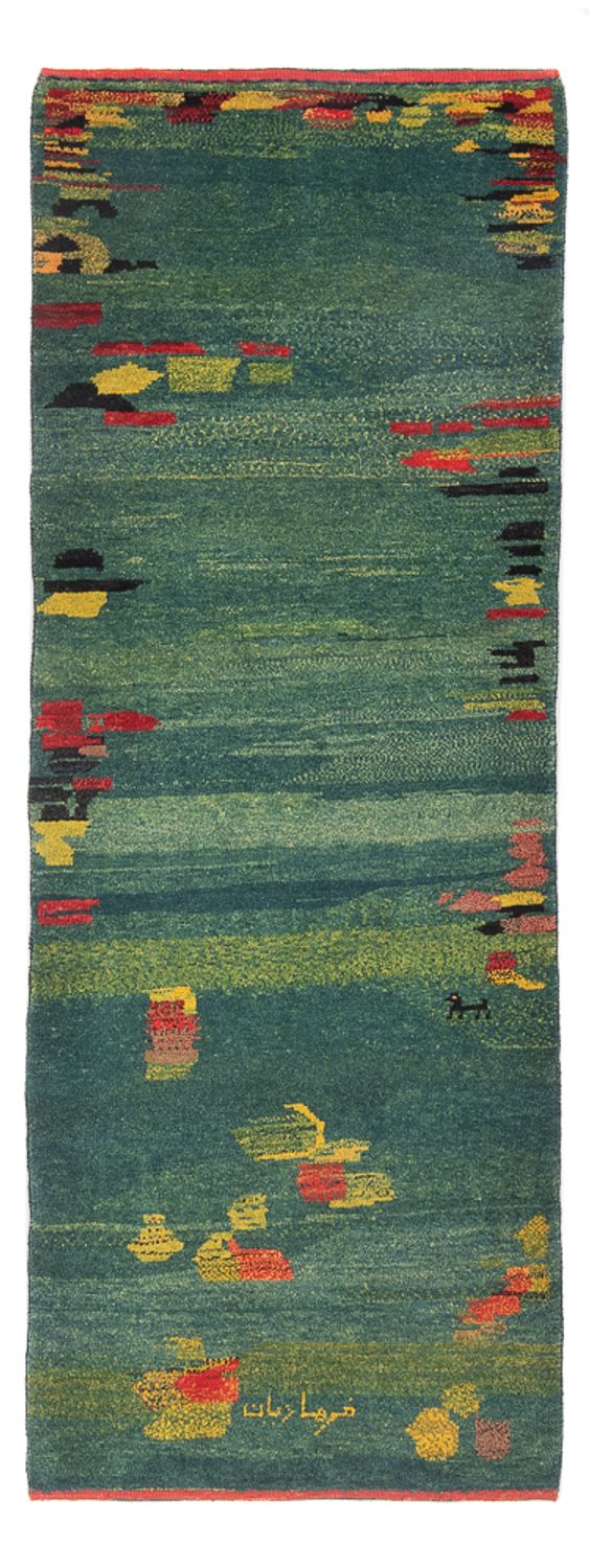 Tapis de couloir Tapis Gabbeh - Persan - 218 x 87 cm - multicolore