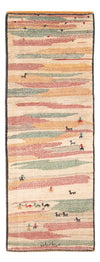 Tapis Gabbeh persan Tapis 78x205cm - Perserteppich Wollteppich - Tapis de couloir / Multicolore / 78 x 205 cm Tapis de couloir