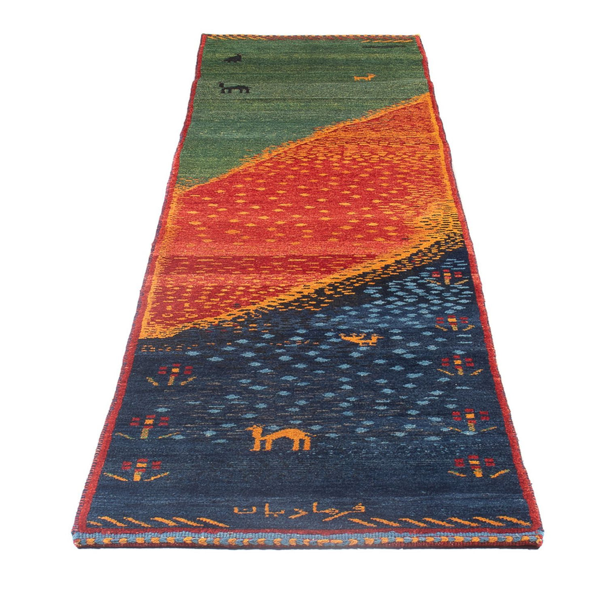 Tapis de couloir Tapis Gabbeh - Persan - 285 x 68 cm - multicolore