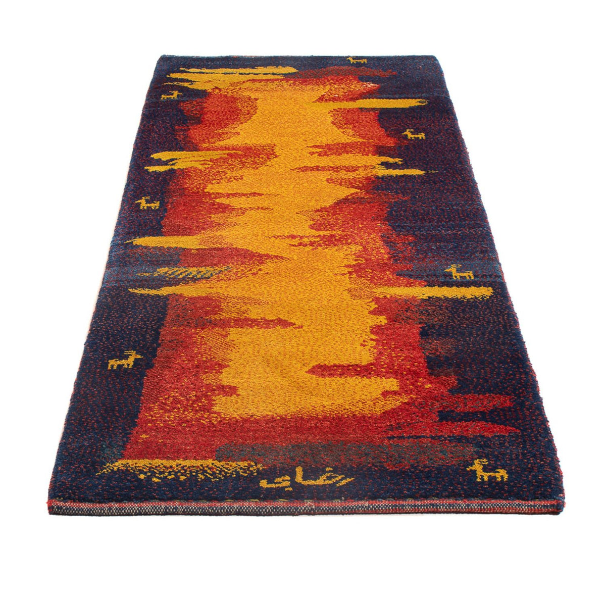 Tapis de couloir Tapis Gabbeh - Persan - 212 x 80 cm - multicolore