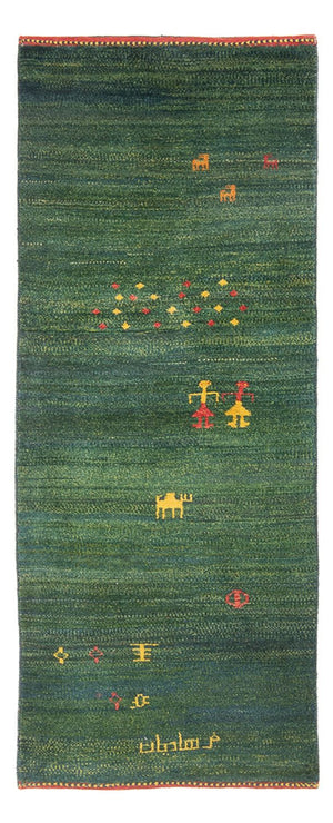 Tapis de couloir Tapis Gabbeh - Persan - 202 x 78 cm - vert