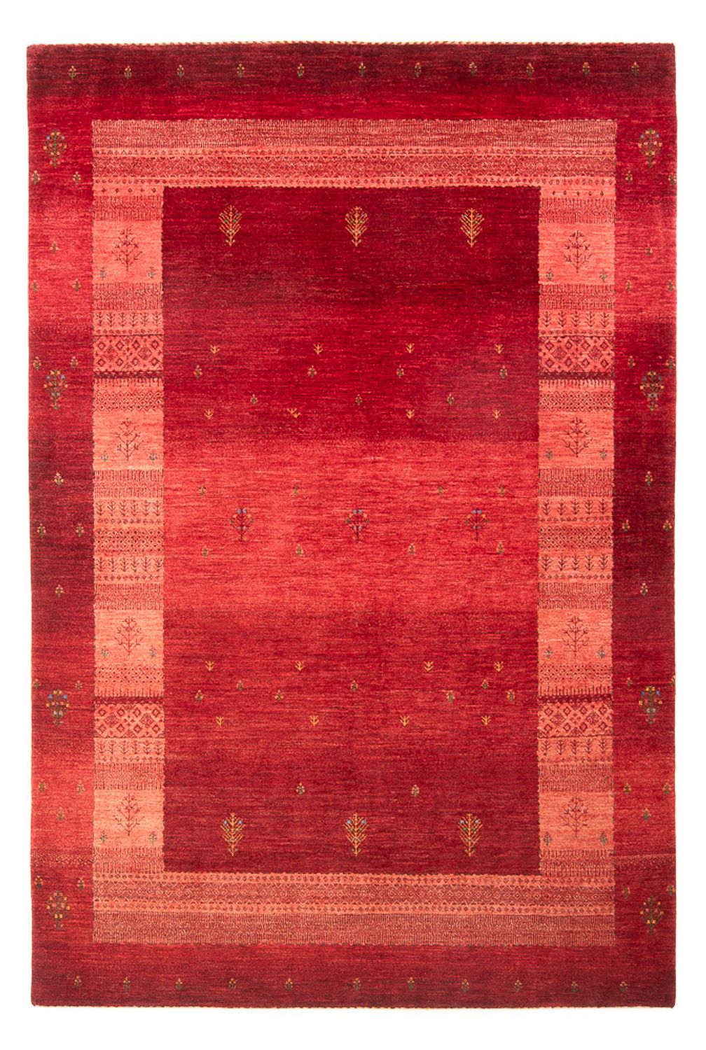 Tapis Gabbeh - Loribaft Persan - 257 x 173 cm - rouge
