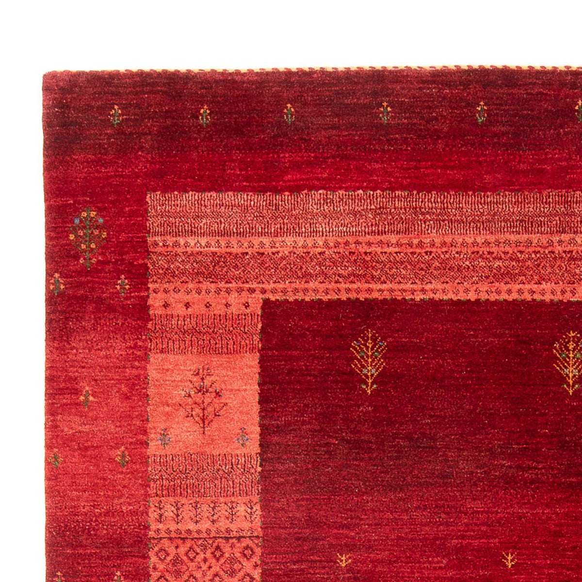 Tapis Gabbeh - Loribaft Persan - 257 x 173 cm - rouge