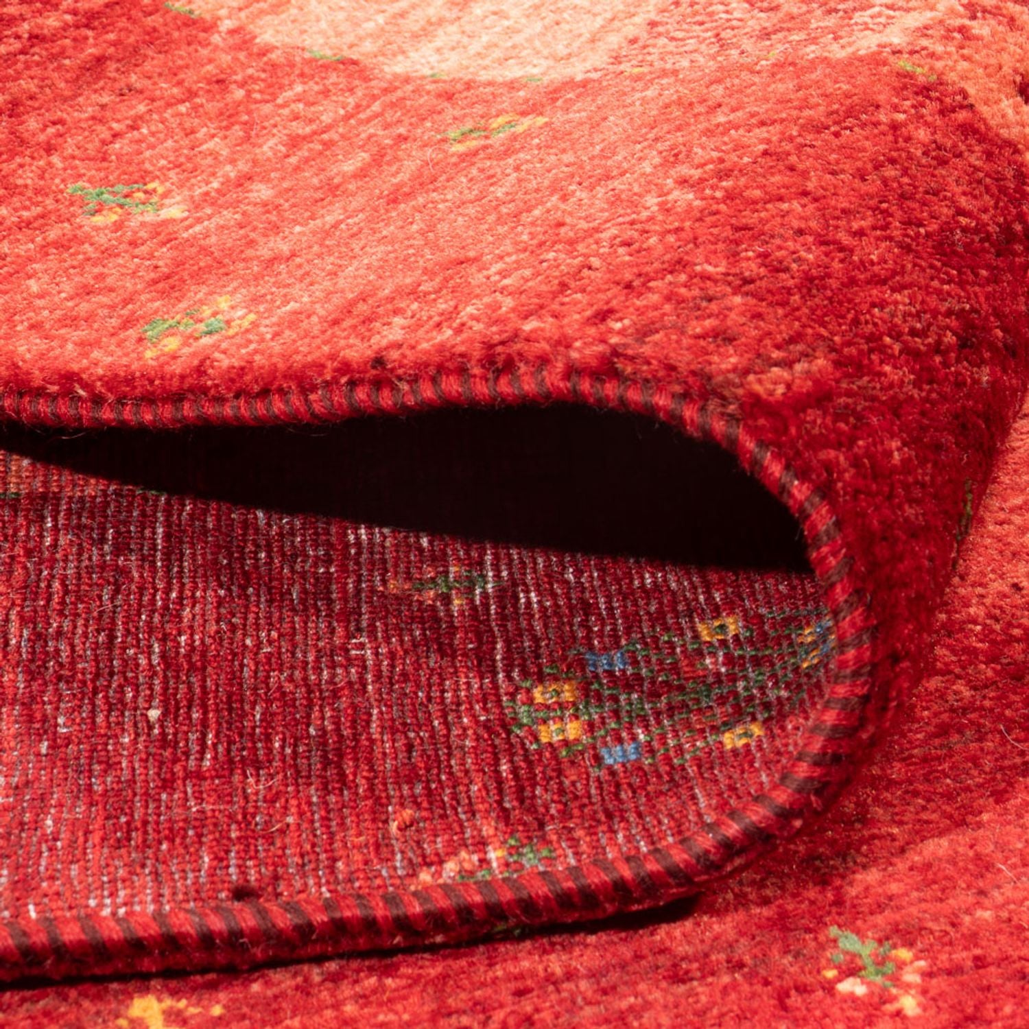 Tapis Gabbeh - Loribaft Persan - 257 x 173 cm - rouge