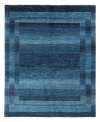 Tapis Gabbeh - Loribaft Persan - 225 x 186 cm - bleu de mer