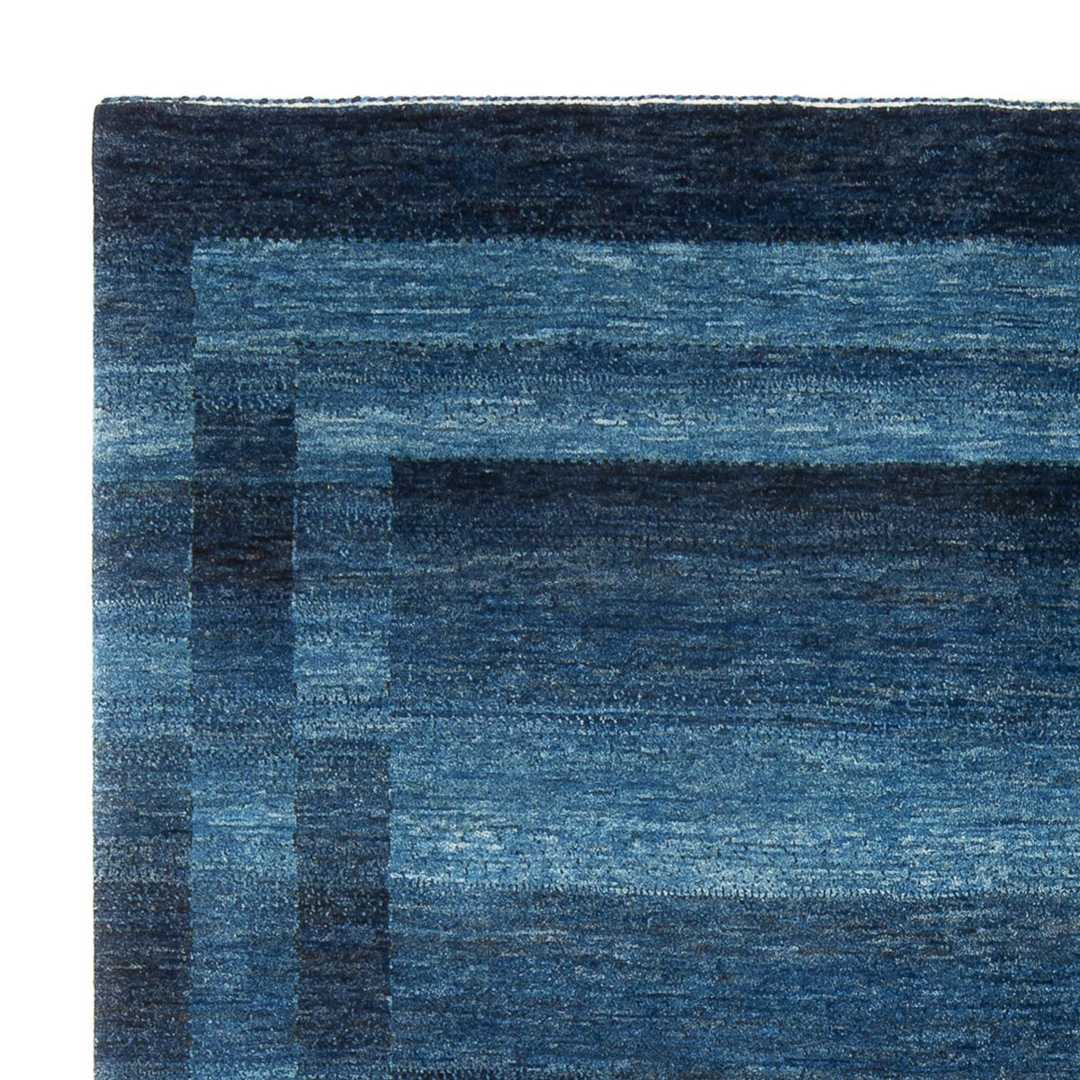 Tapis Gabbeh - Loribaft Persan - 225 x 186 cm - bleu de mer