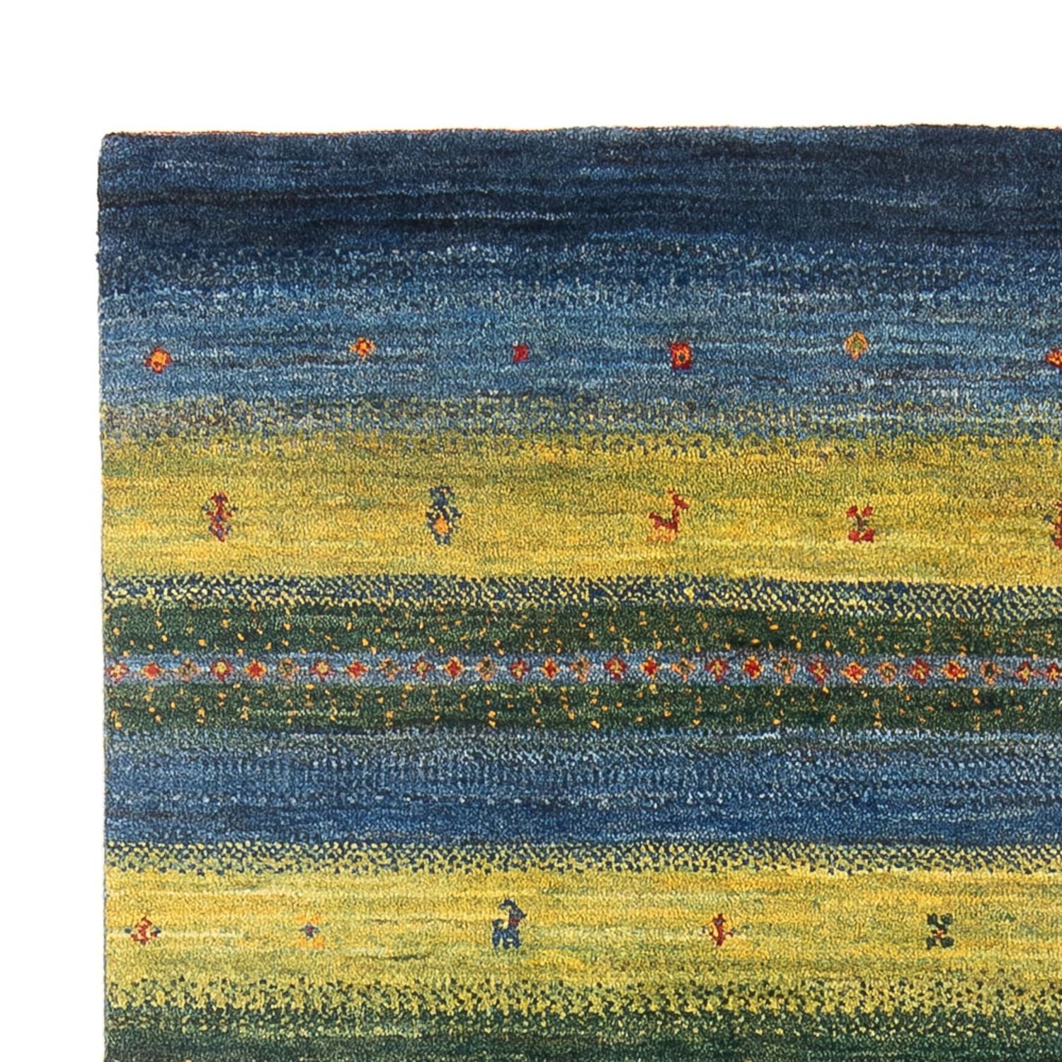 Tapis Gabbeh - Loribaft Persan - 197 x 130 cm - multicolore