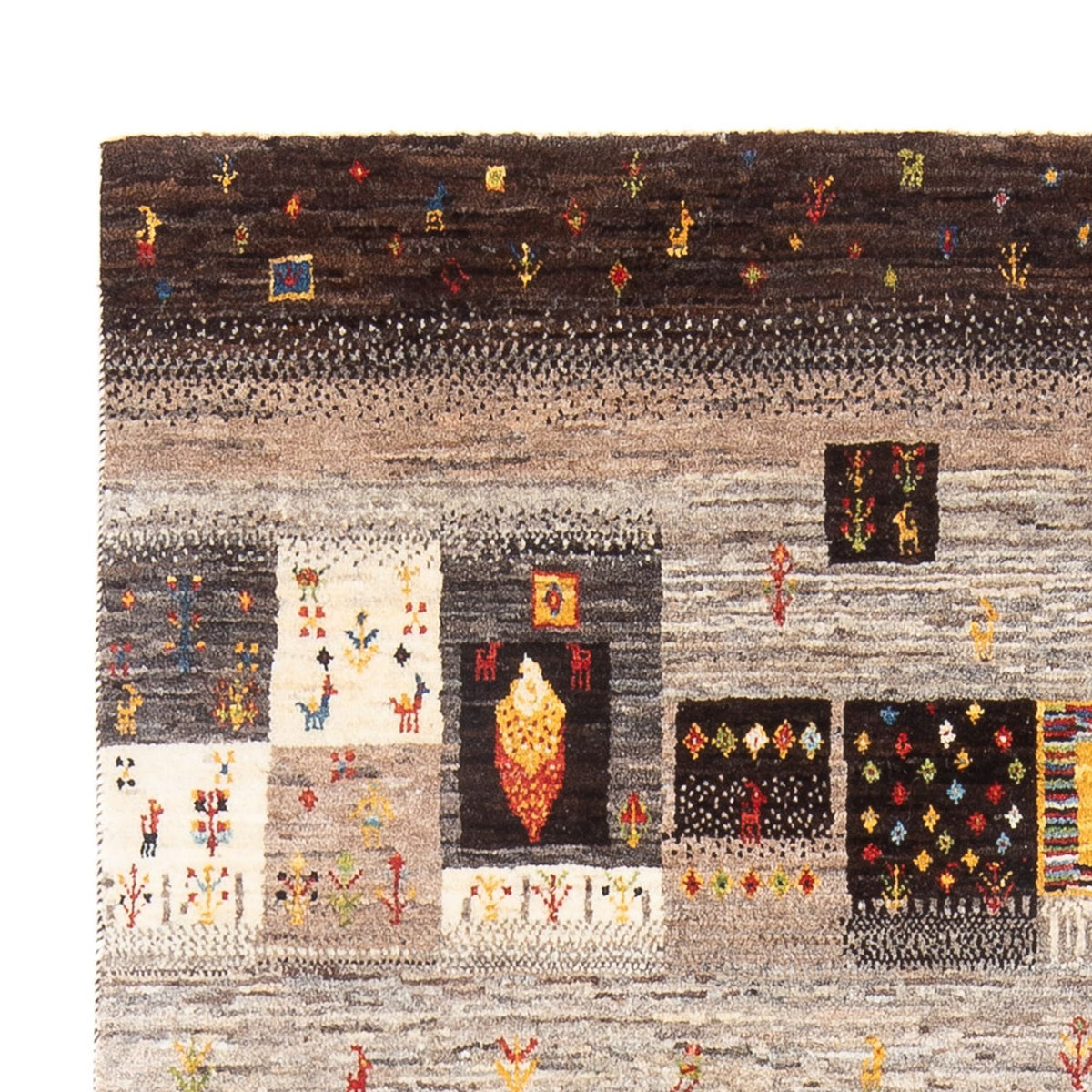 Tapis Gabbeh - Loribaft Persan - 196 x 131 cm - multicolore