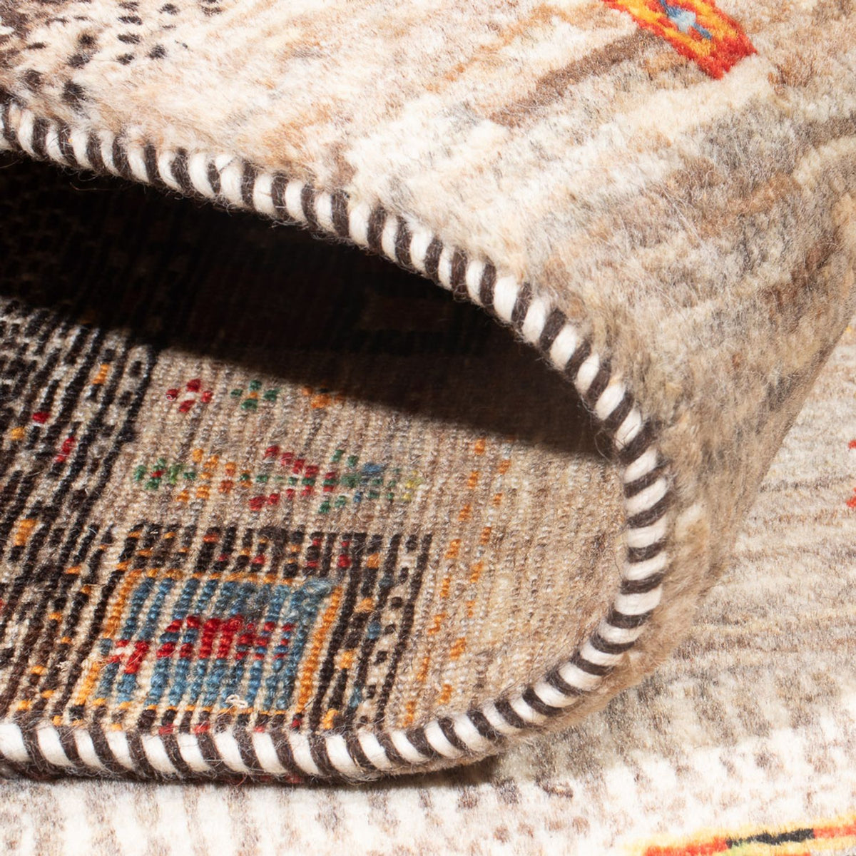 Tapis Gabbeh - Loribaft Persan - 196 x 131 cm - multicolore