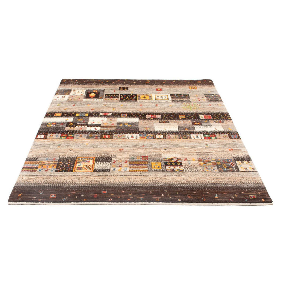 Tapis Gabbeh - Loribaft Persan - 196 x 131 cm - multicolore