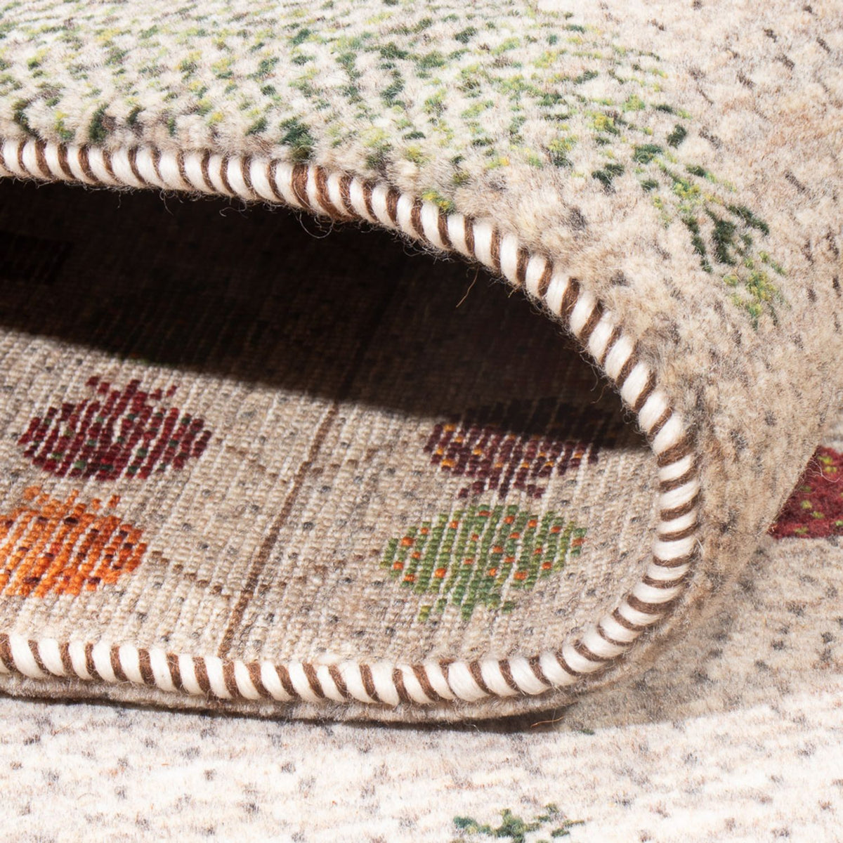 Tapis Gabbeh - Loribaft Persan - 215 x 152 cm - multicolore