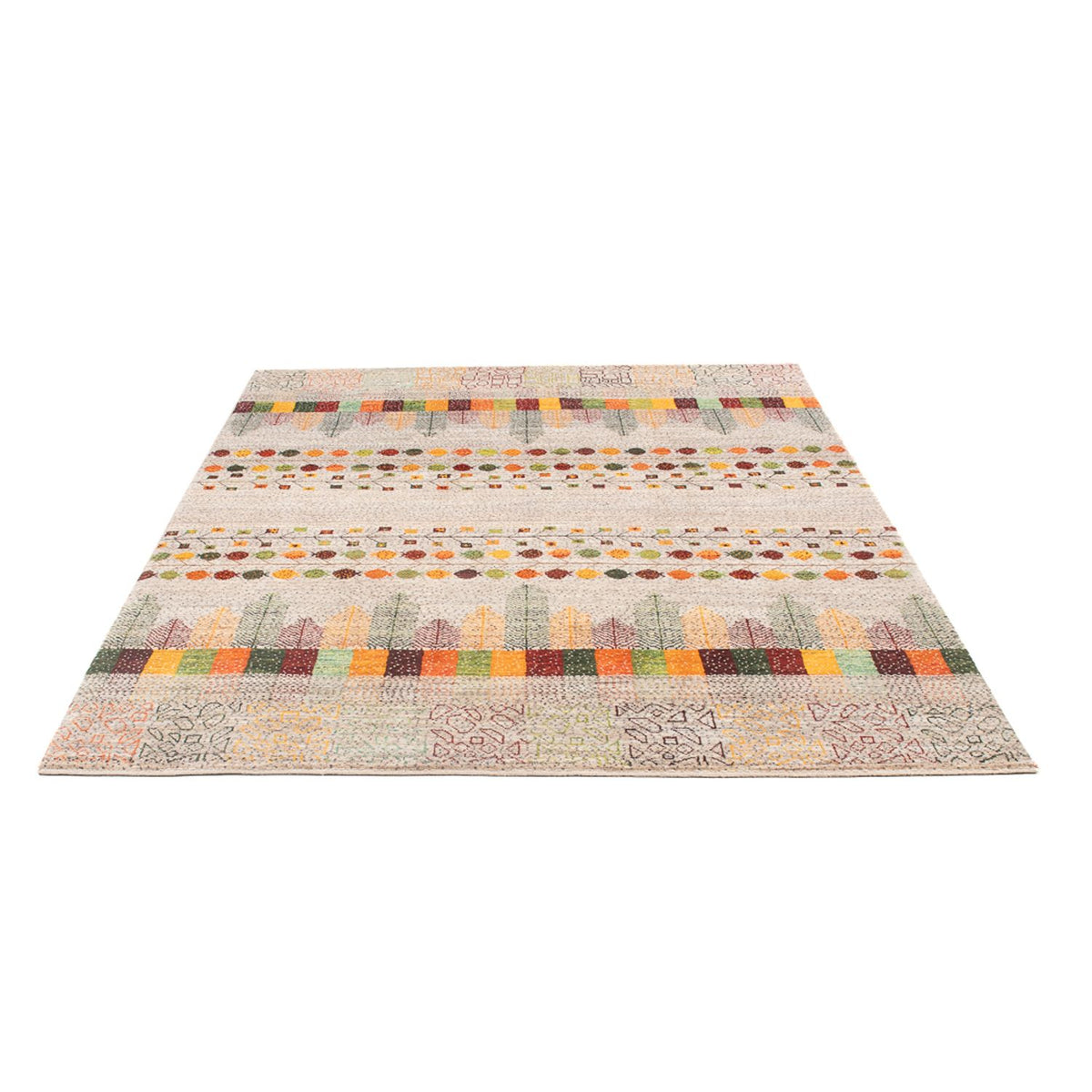 Tapis Gabbeh - Loribaft Persan - 215 x 152 cm - multicolore