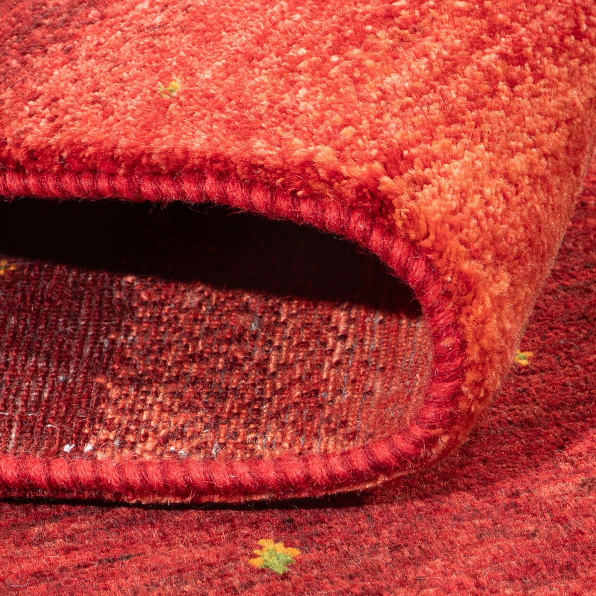 Tapis Gabbeh - Loribaft Persan - 208 x 157 cm - rouge clair