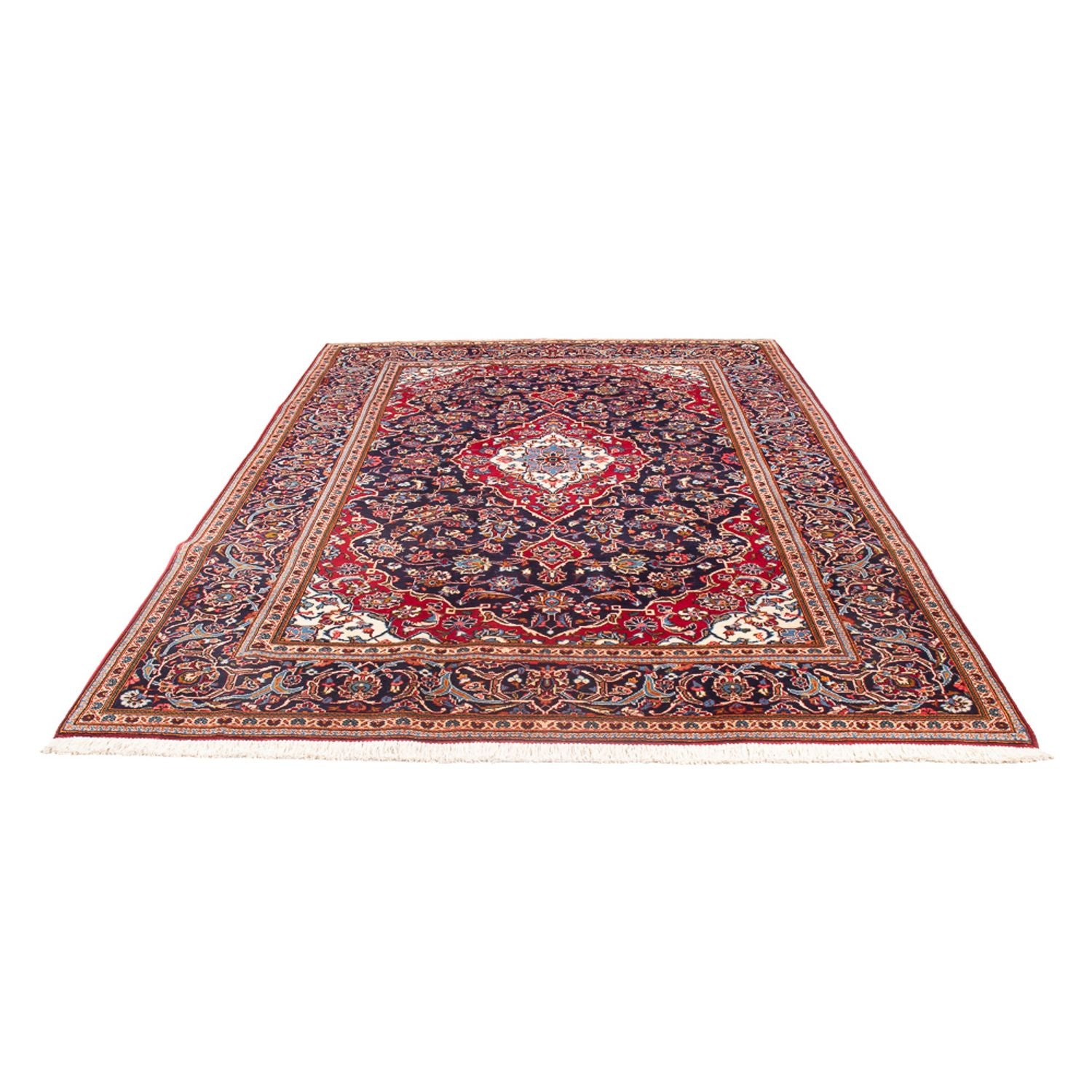 Tapis persan - Keshan - 300 x 200 cm - bleu foncé