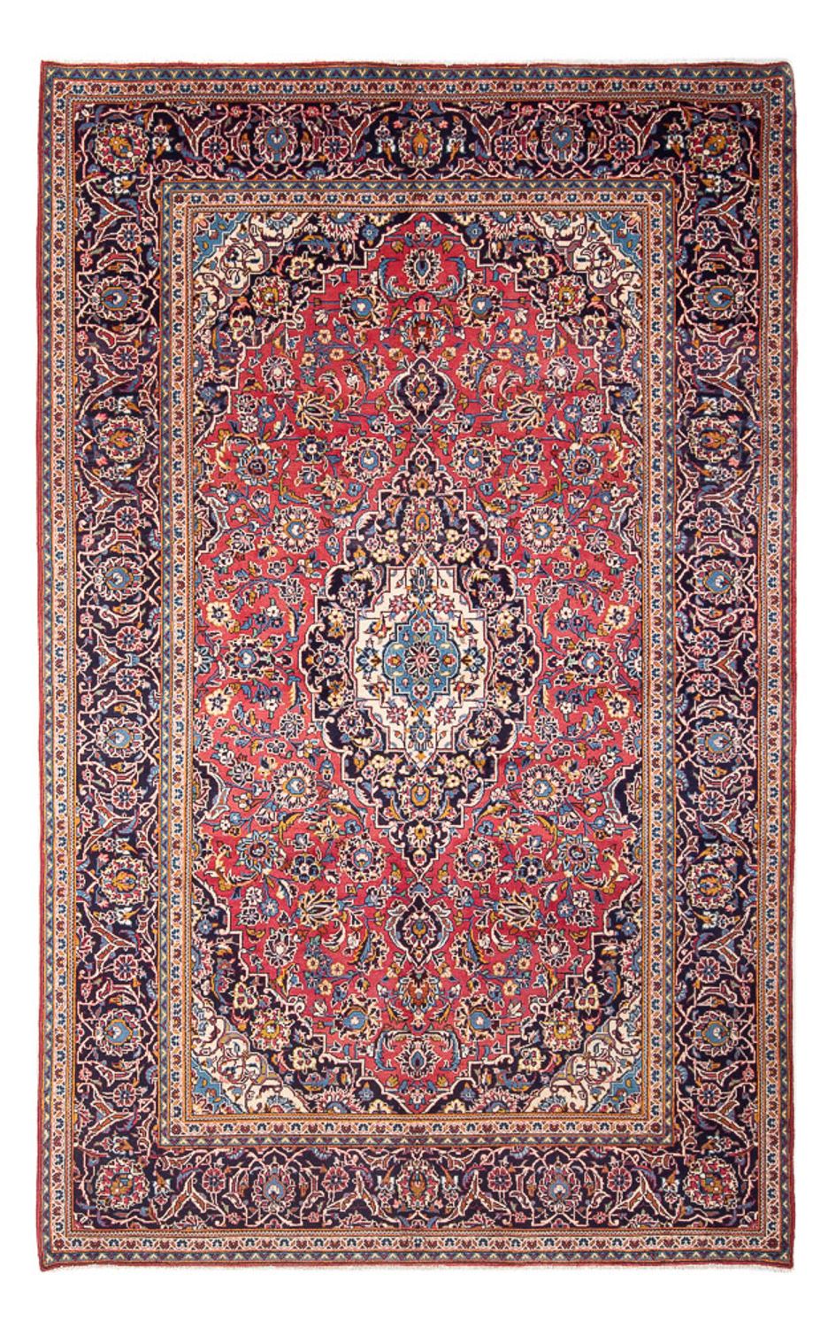 Tapis persan - Keshan - 312 x 196 cm - rouge clair