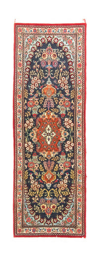 Tapis de couloir Tapis persan - Ghom - 159 x 49 cm - bleu