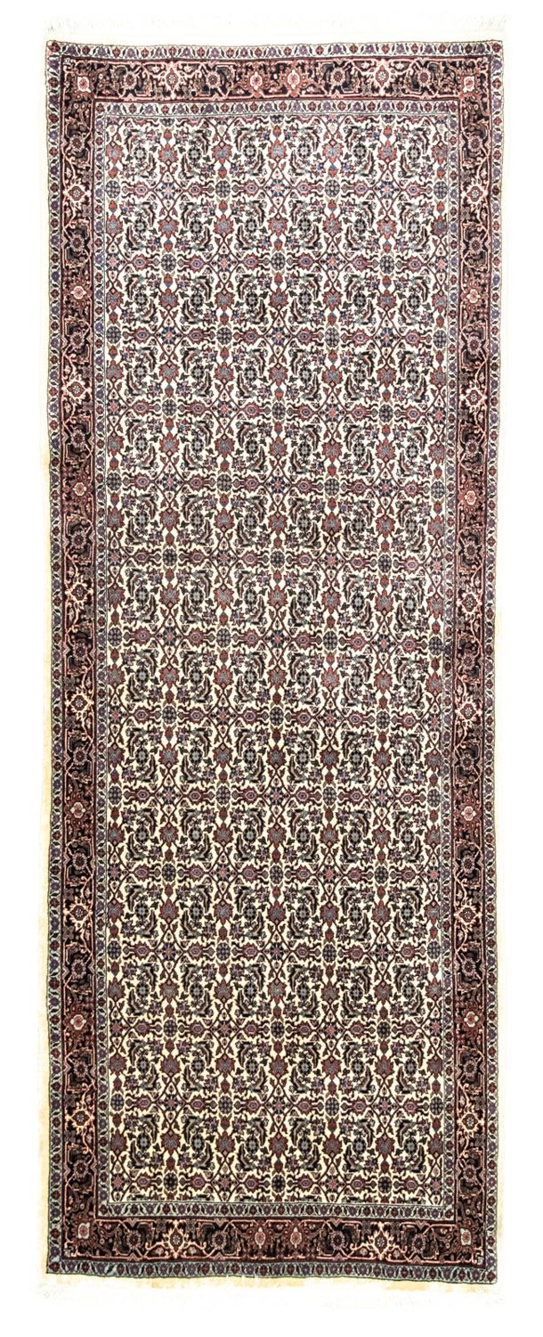 Tapis de couloir Tapis persan - Bidjar - 254 x 94 cm - beige