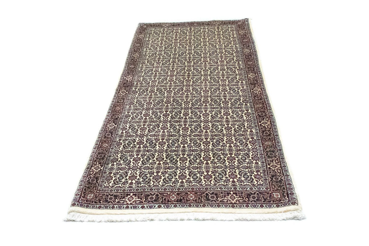 Tapis de couloir Tapis persan - Bidjar - 254 x 94 cm - beige