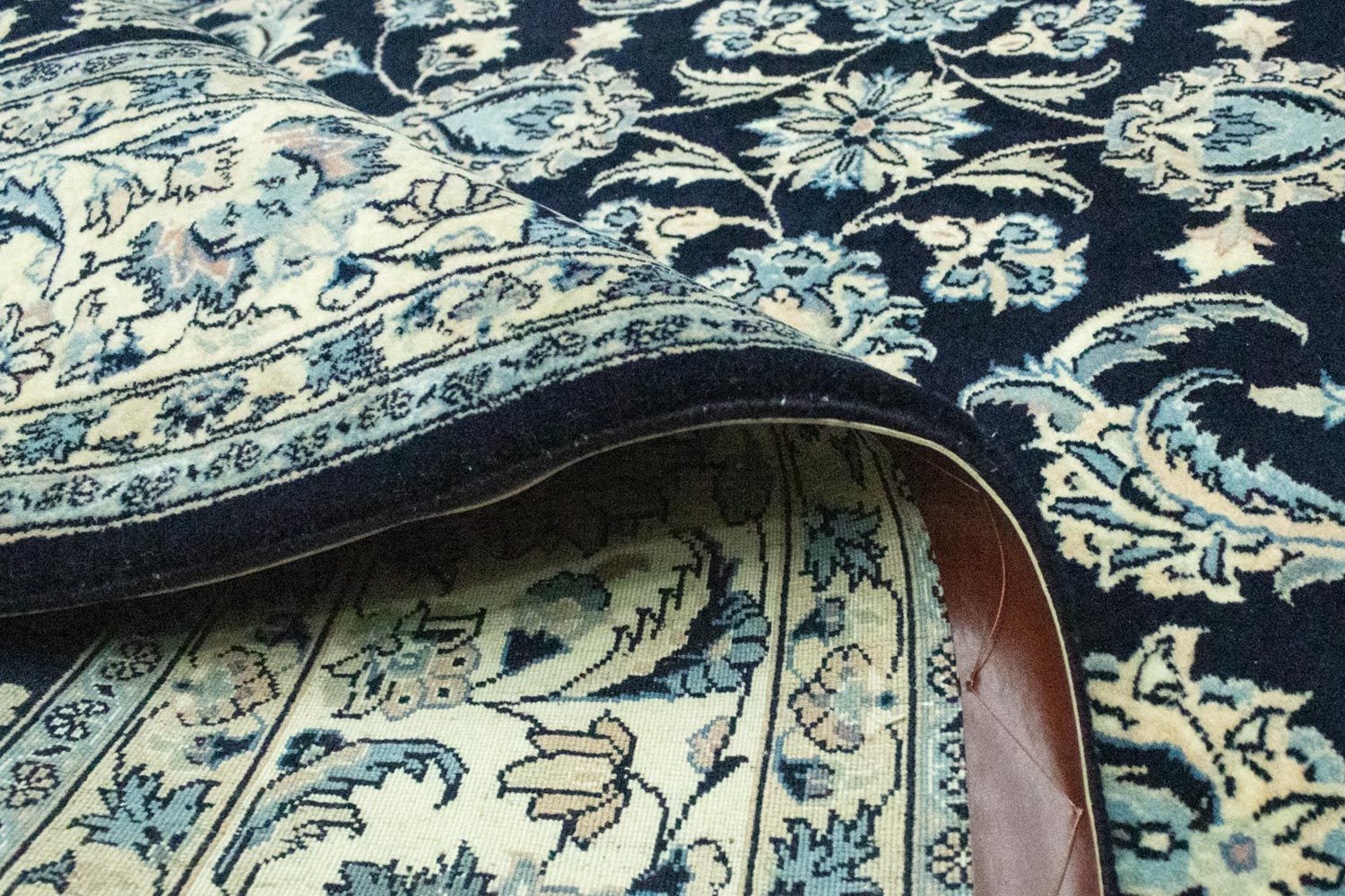 Tapis persan - Keshan - 292 x 198 cm - bleu